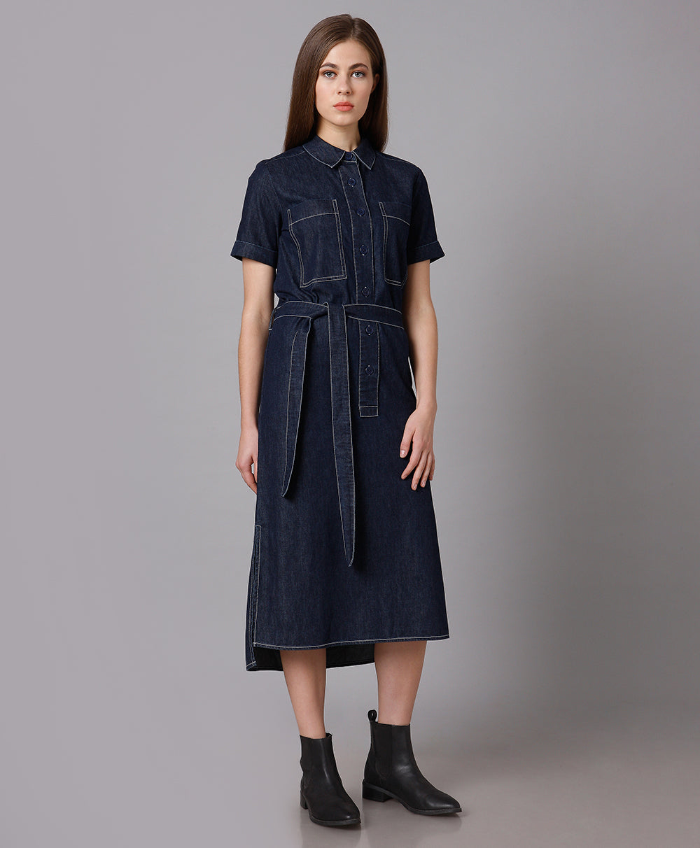Cotton Denim Dress