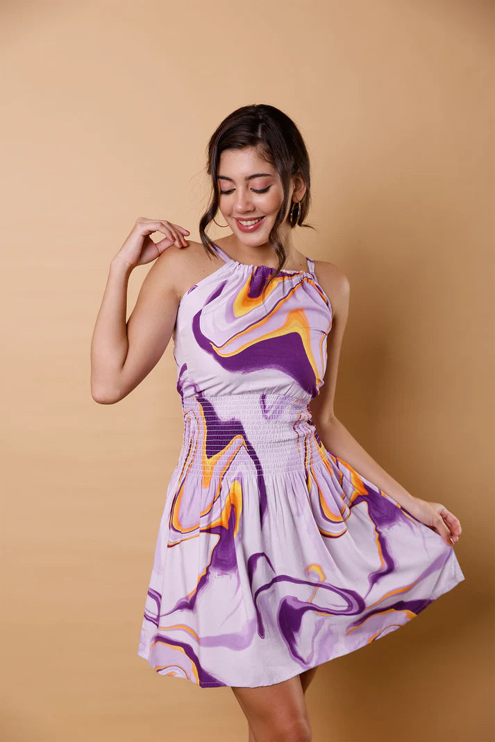 Women's Office Evening Mini 100% Cotton Dress