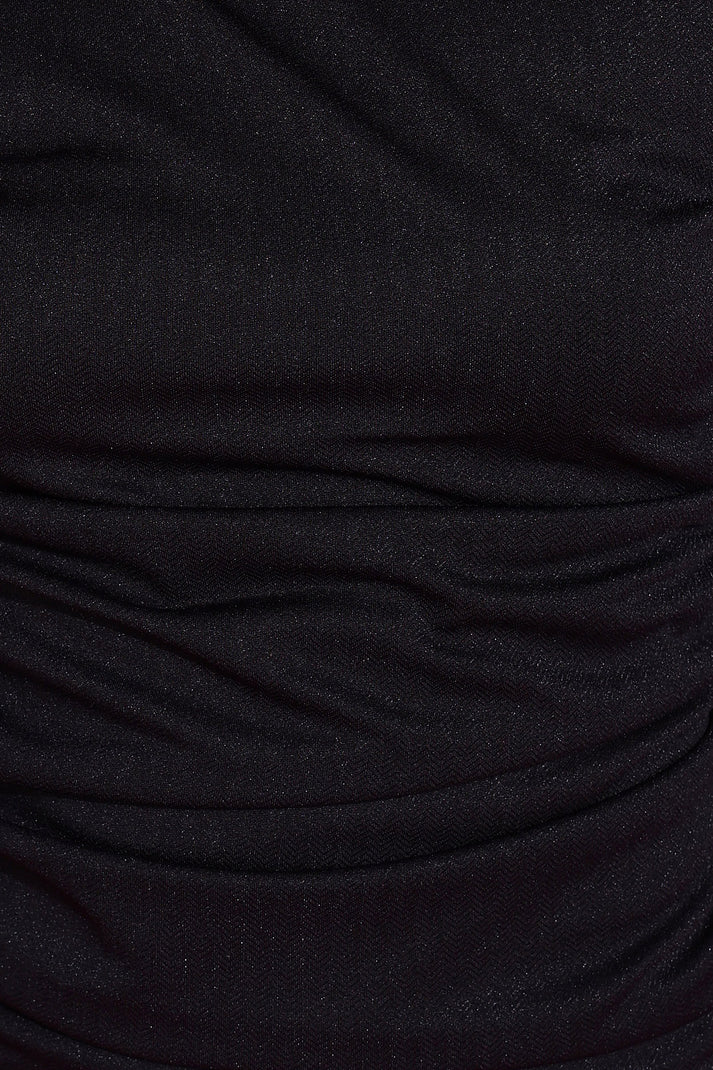 Black Slim Fit Knee Length Party Dress.