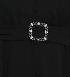 Black Officewear Women's Collared One Piece