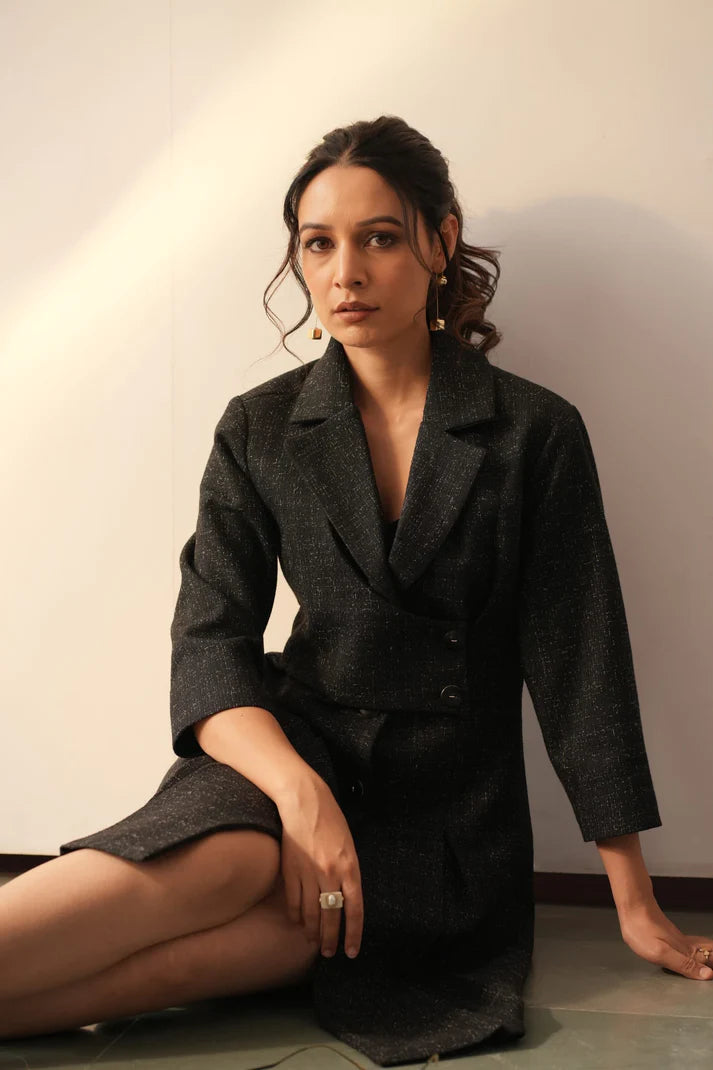 Classic Ladies Black Warm Dress