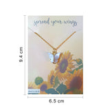 Rack Jack Y2K Charm Pendant Gold Necklace - Butterfly - Purple