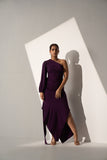Ladies Office party Violet gathered dress