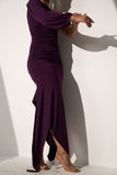 Ladies Office party Violet gathered dress