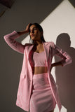 Pink Shiny Party wear Co-ord Set for women