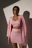 Pink Shiny Party wear Co-ord Set for women