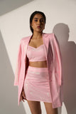 Pink Shiny Party wear Co-ord Set for women