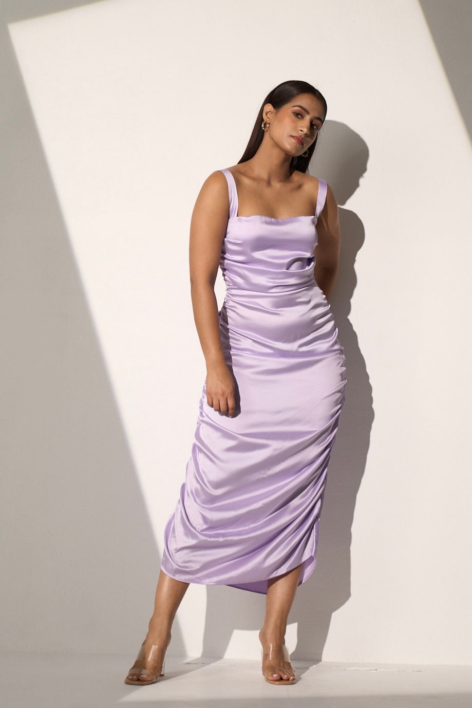 Lavender Women's Party Satin dress