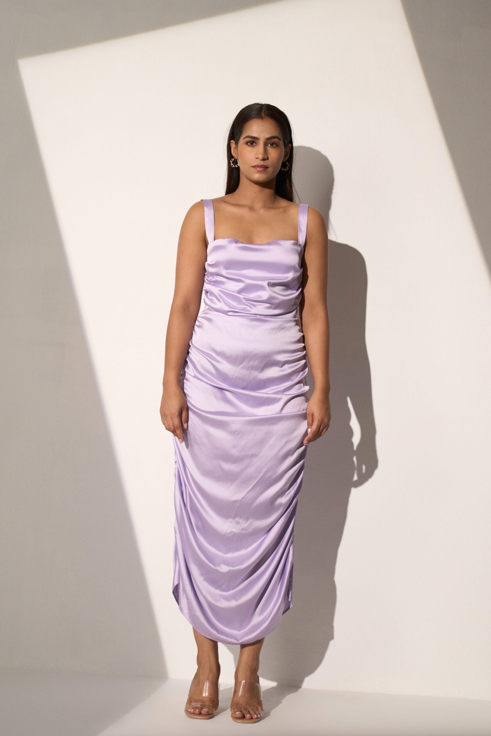 Lavender Women's Party Satin dress