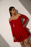 Women's Off Shoulder Red corset dress