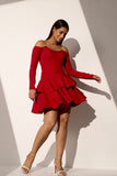 Women's Off Shoulder Red corset dress