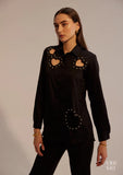 Pure Cotton  Heart cutoff Women's Shirt
