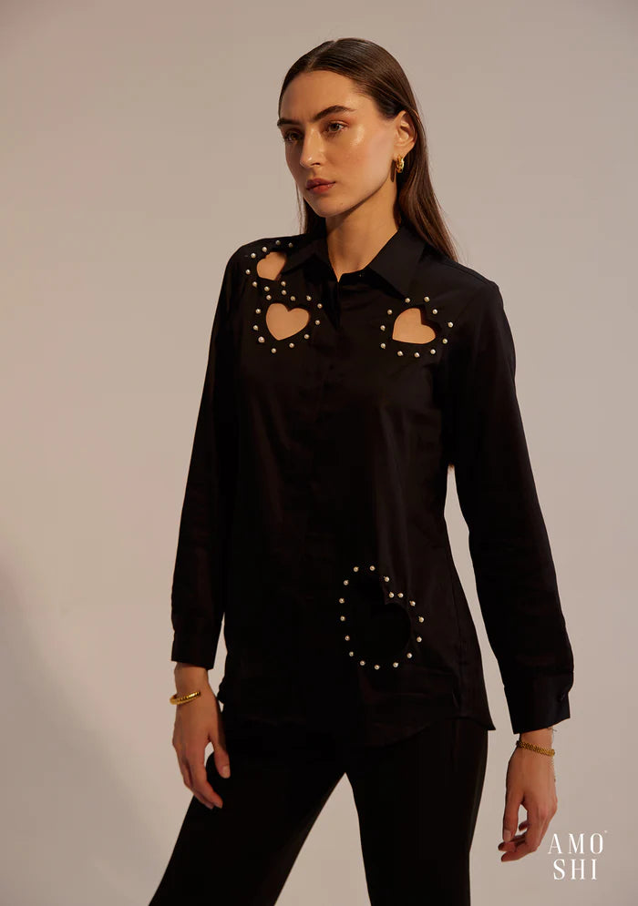 Women's Black Party Co-ord Set for Women