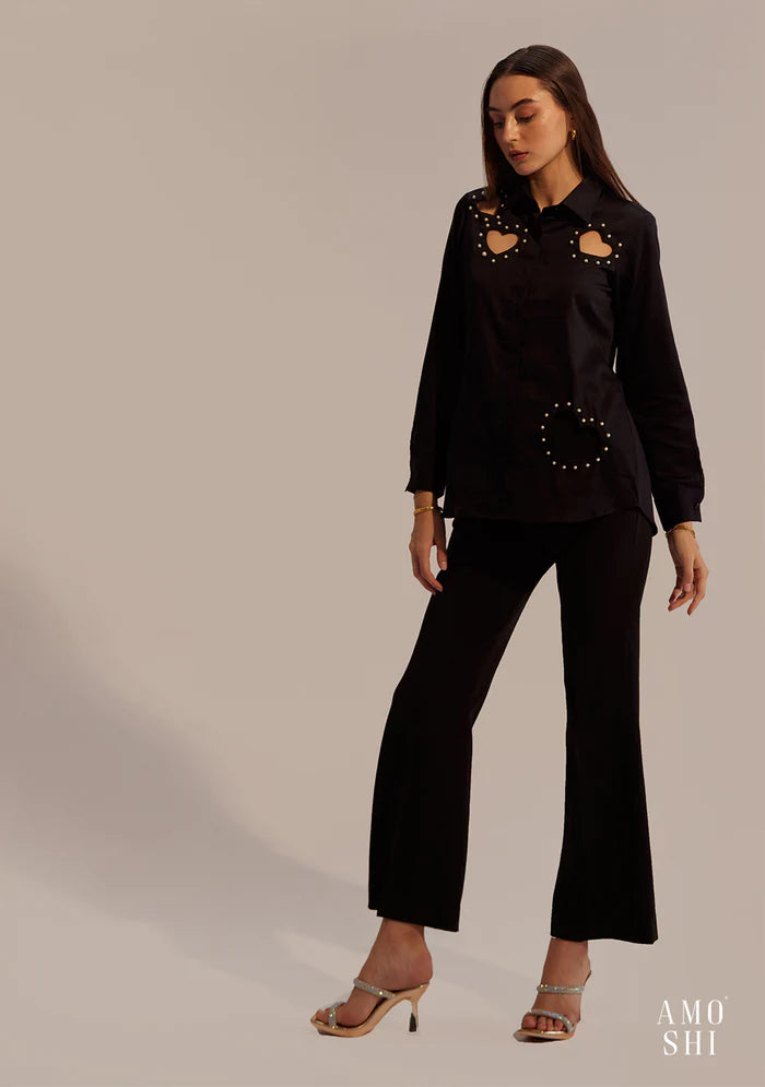 Women's Black Party Co-ord Set for Women