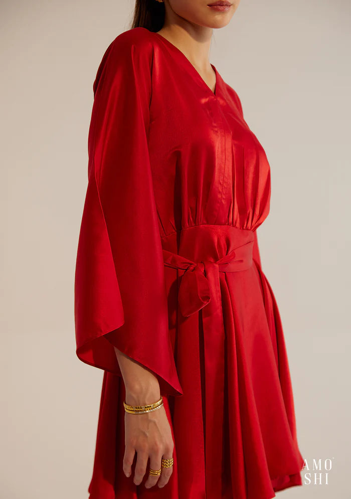 Satin Women's Office party mini dress