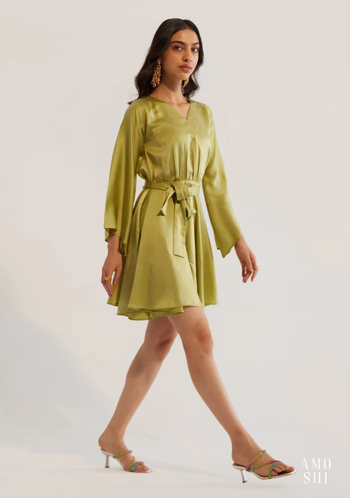 Satin Women's Office party mini dress