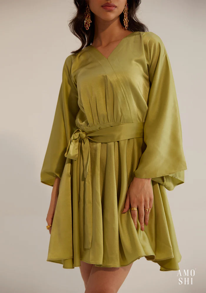 Satin Women's Office party mini dress