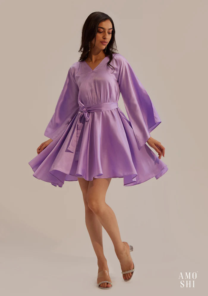 Satin Women's Office party mini dress