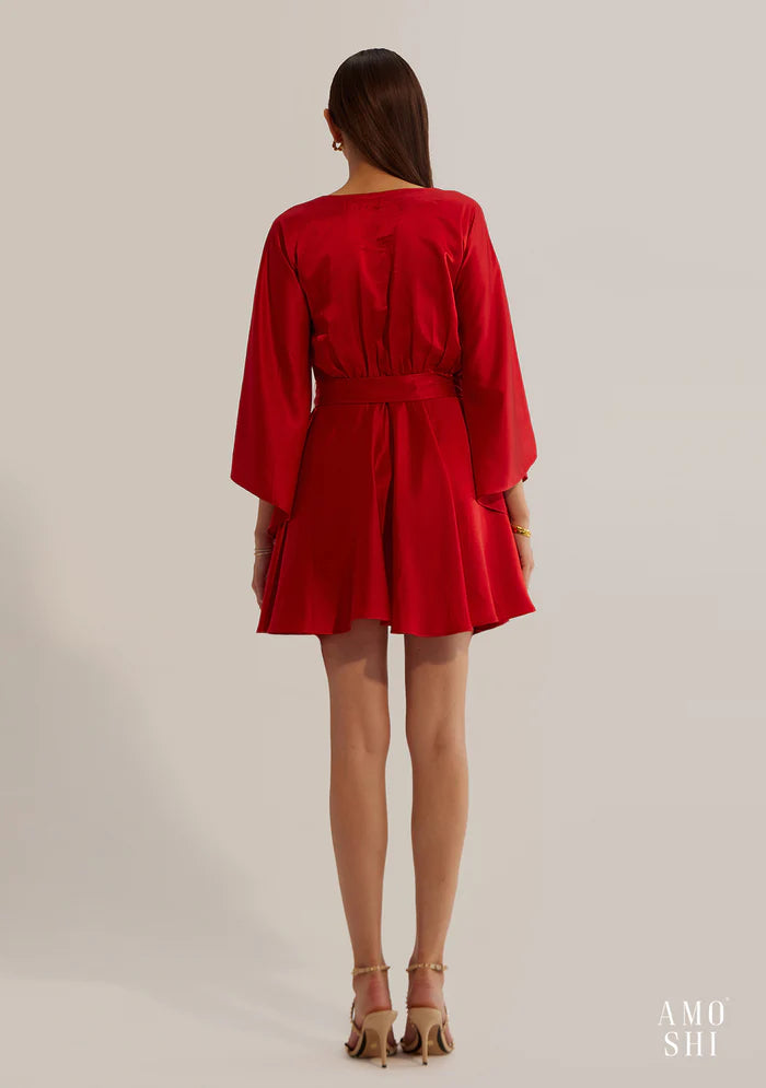 Satin Women's Office party mini dress