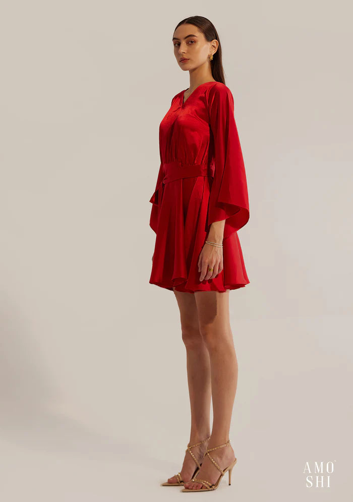 Satin Women's Office party mini dress