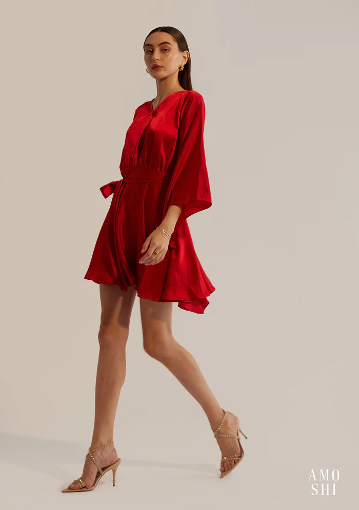 Satin Women's Office party mini dress