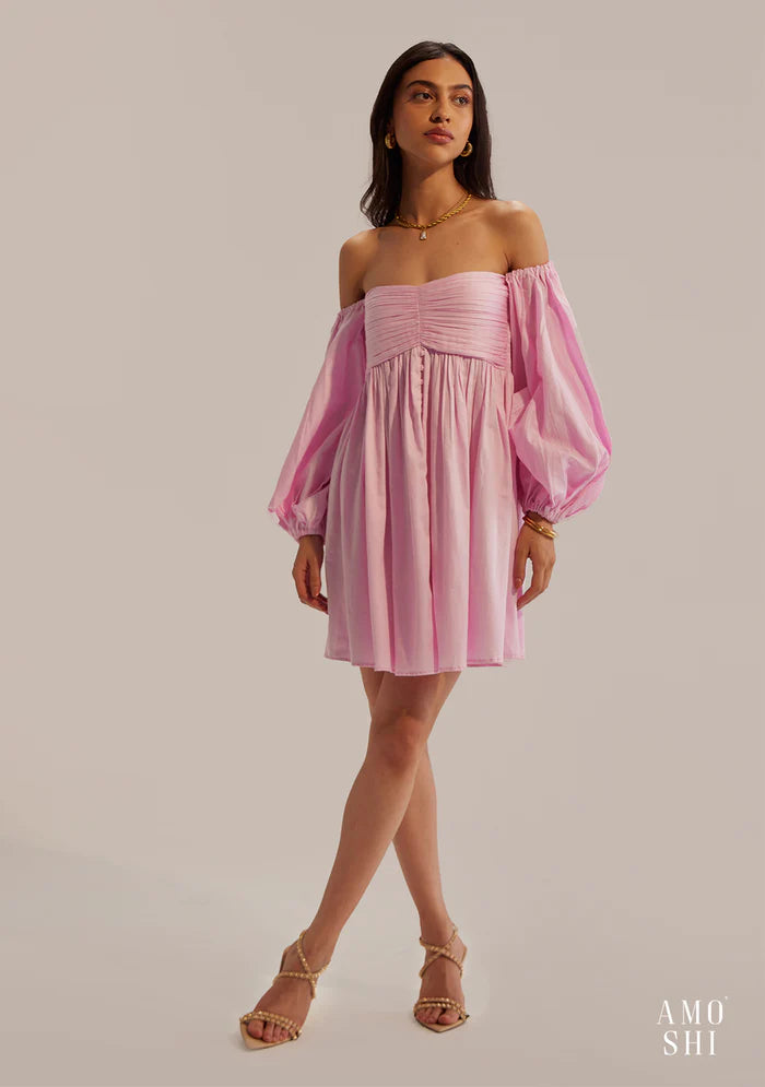 Cotton Off shoulder Women's Party Dress