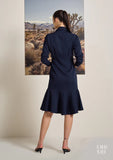 Office Wear Women's Solid Midi Dress