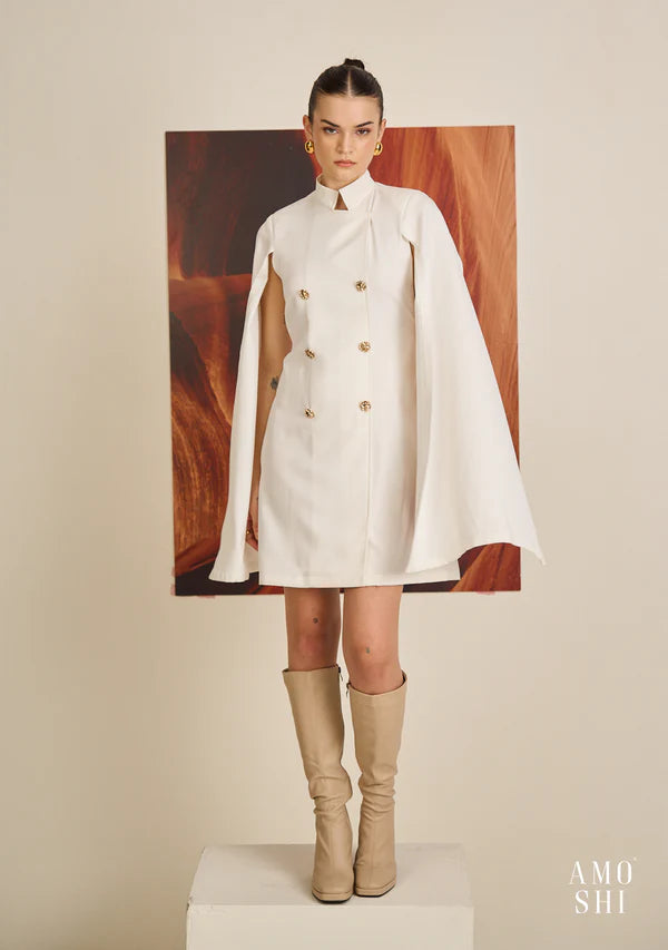 Classic Women's Cape Work Mini Dress