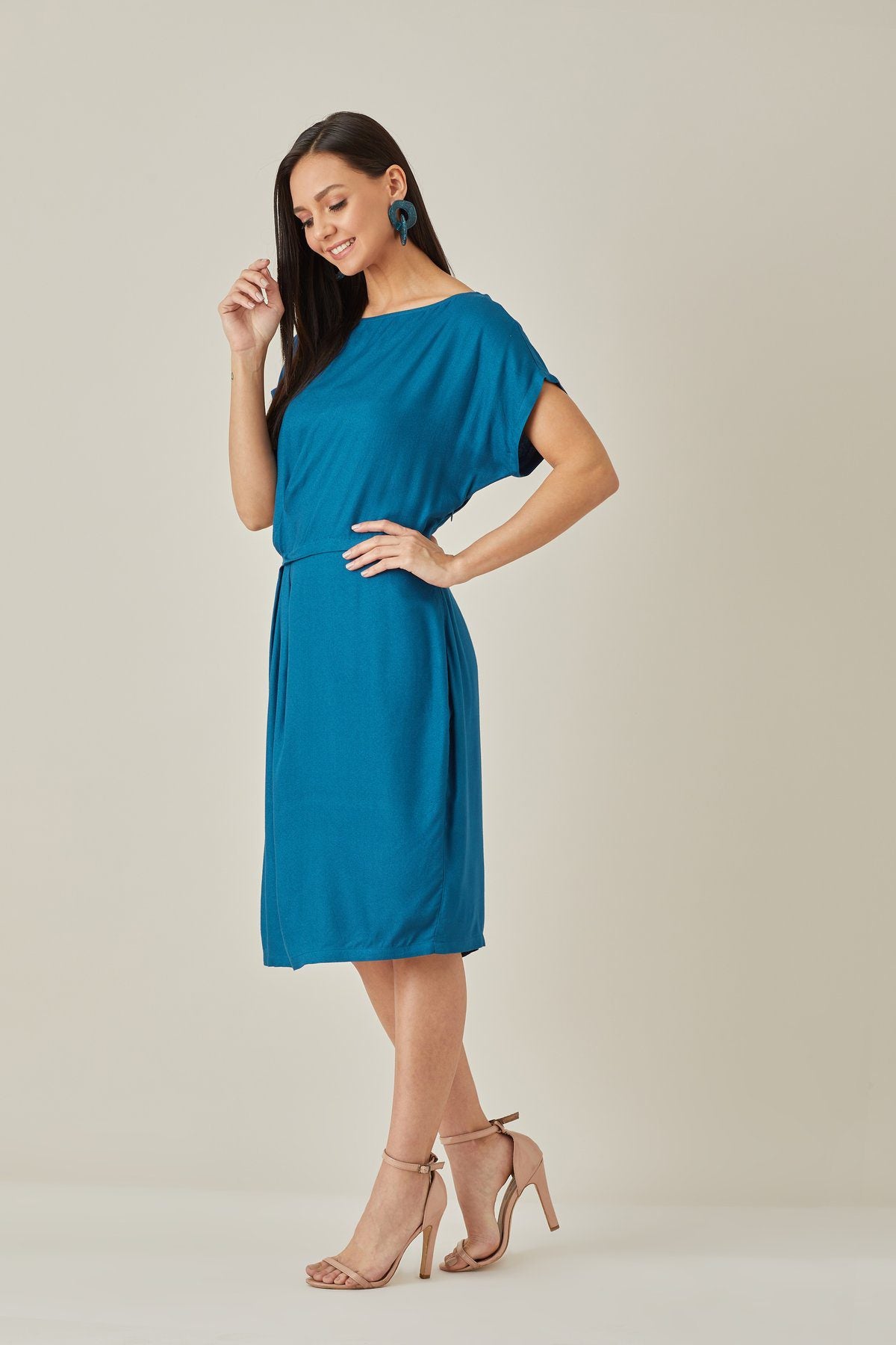Women's Officewear Twisted Front Dress