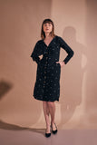 Black Pure Cotton Women's Printed Dress