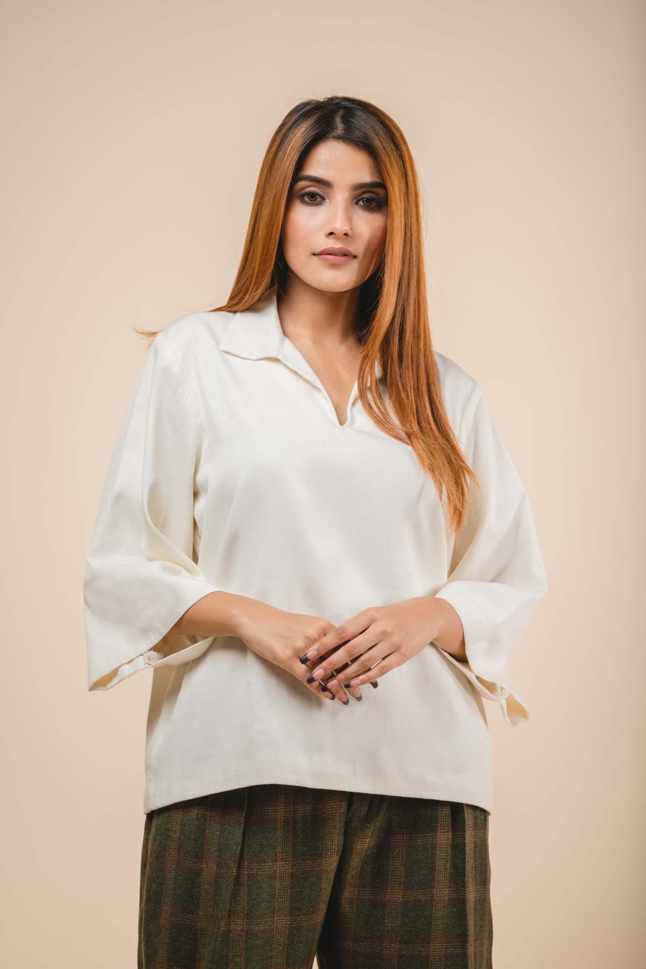 organic cotton collar top