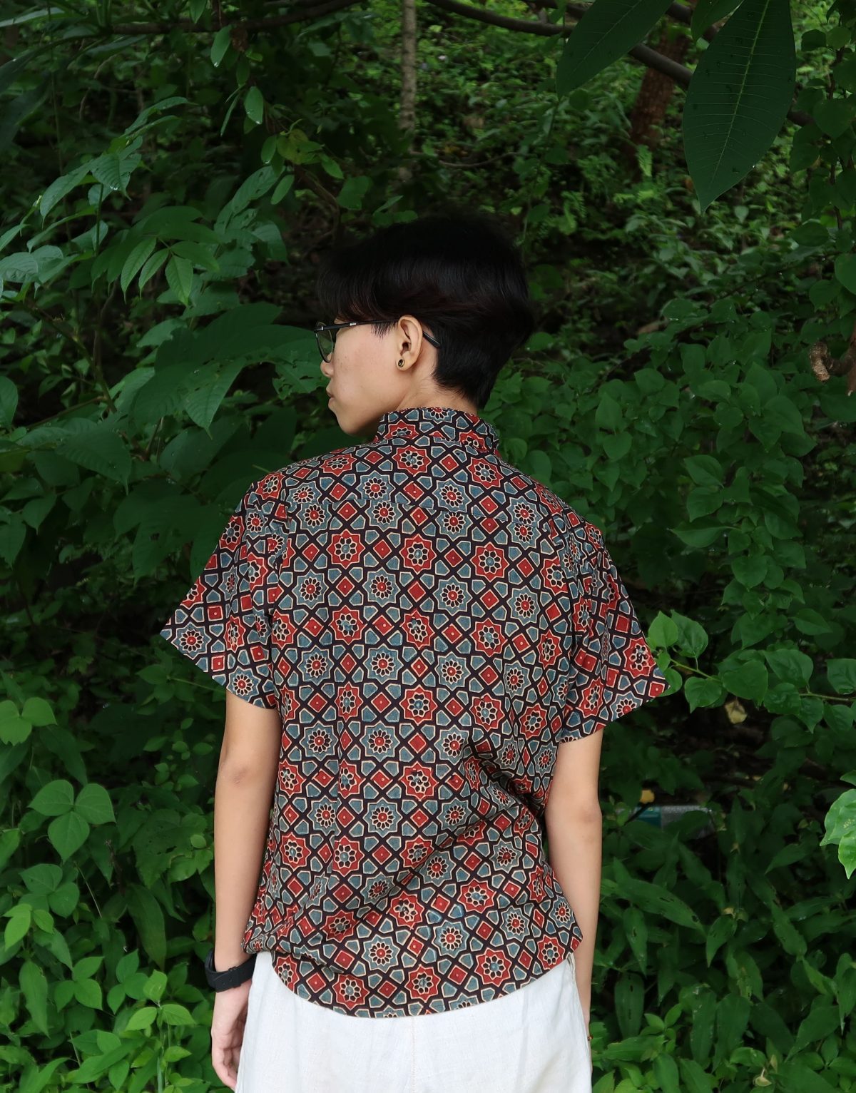 Colourful printed womens casual shirt