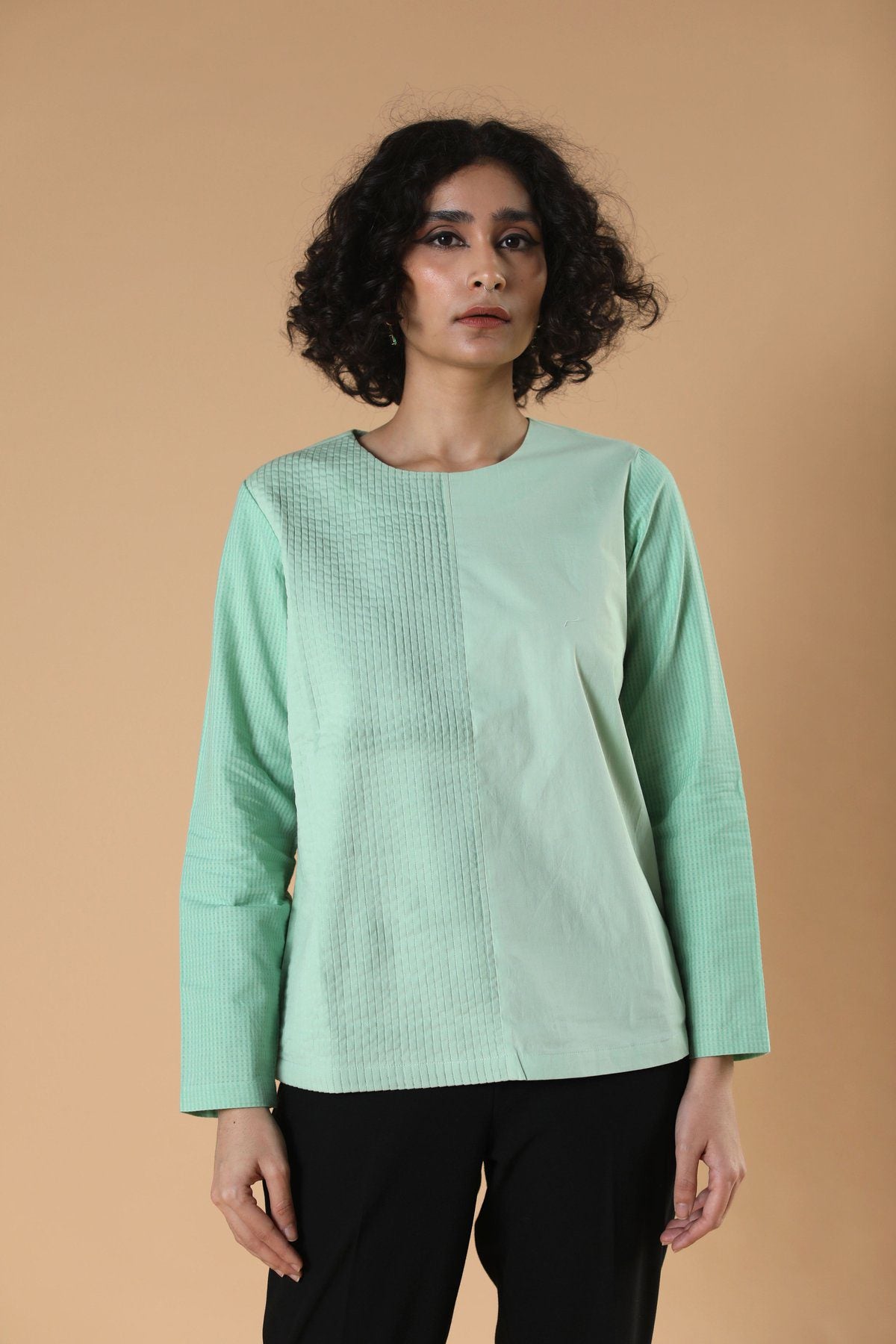 Cotton Mint Green Everyday Blouse