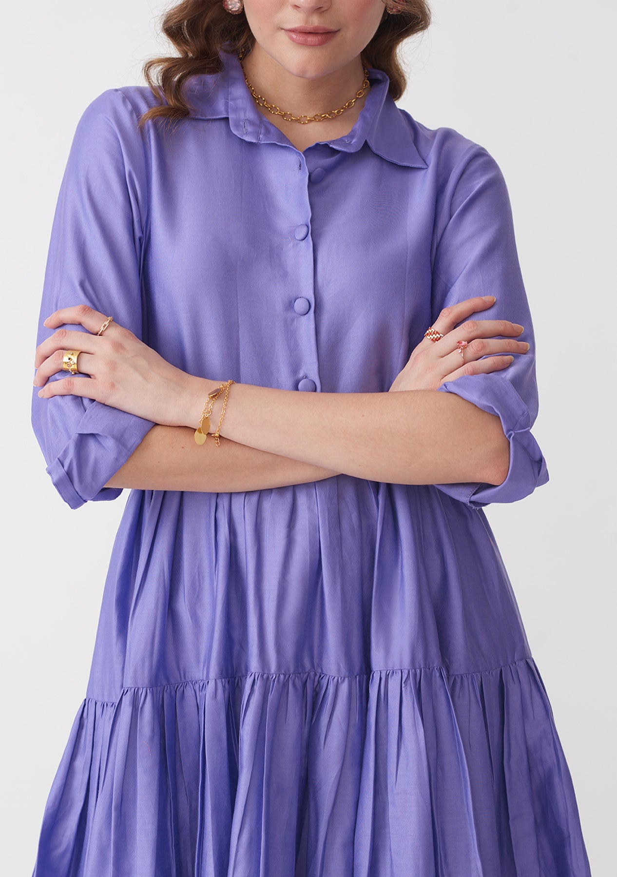 Cotton- Women's Casual Work Flared Dress