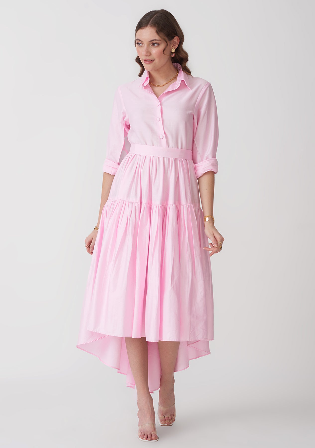 Cotton- Women's Casual Work Flared Dress