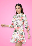 Women's Cotton Floral Office Short Mini Dress