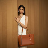 Miraggio Dakota Solid Structured Tote Bag for Women