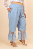 Falak sky blue bell bottom high waist pants