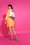 Multicolor Block Printed Evening Shirt Dress