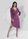 Berry velvet dress
