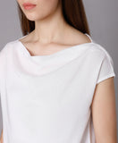Statement Crop Top for Women -White