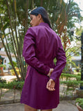 Pure Cotton Purple Ladies Shirt Dress