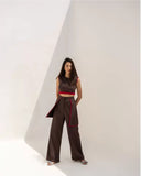 Classic Women's Office Party Brown co-ord set