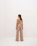 Office Wear Women's Brown Co-ord Set