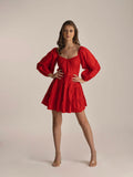 Regular fit Full sleeves 100% cotton Red dress