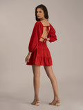 Regular fit Full sleeves 100% cotton Red dress