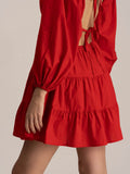 Regular fit Full sleeves 100% cotton Red dress