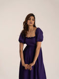 100% Pure cotton Purple Midi Women's dress