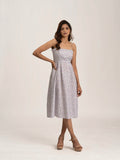 Floral Printed 100% Cotton Strap Women's dress
