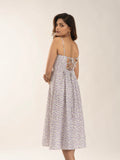 Floral Printed 100% Cotton Strap Women's dress